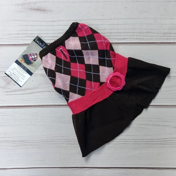 🚨SALE🚨 $19 (Make Offer) Brown & Pink Preppy Sweater Dress 🏆HP🏆 - Picture 1 of 5